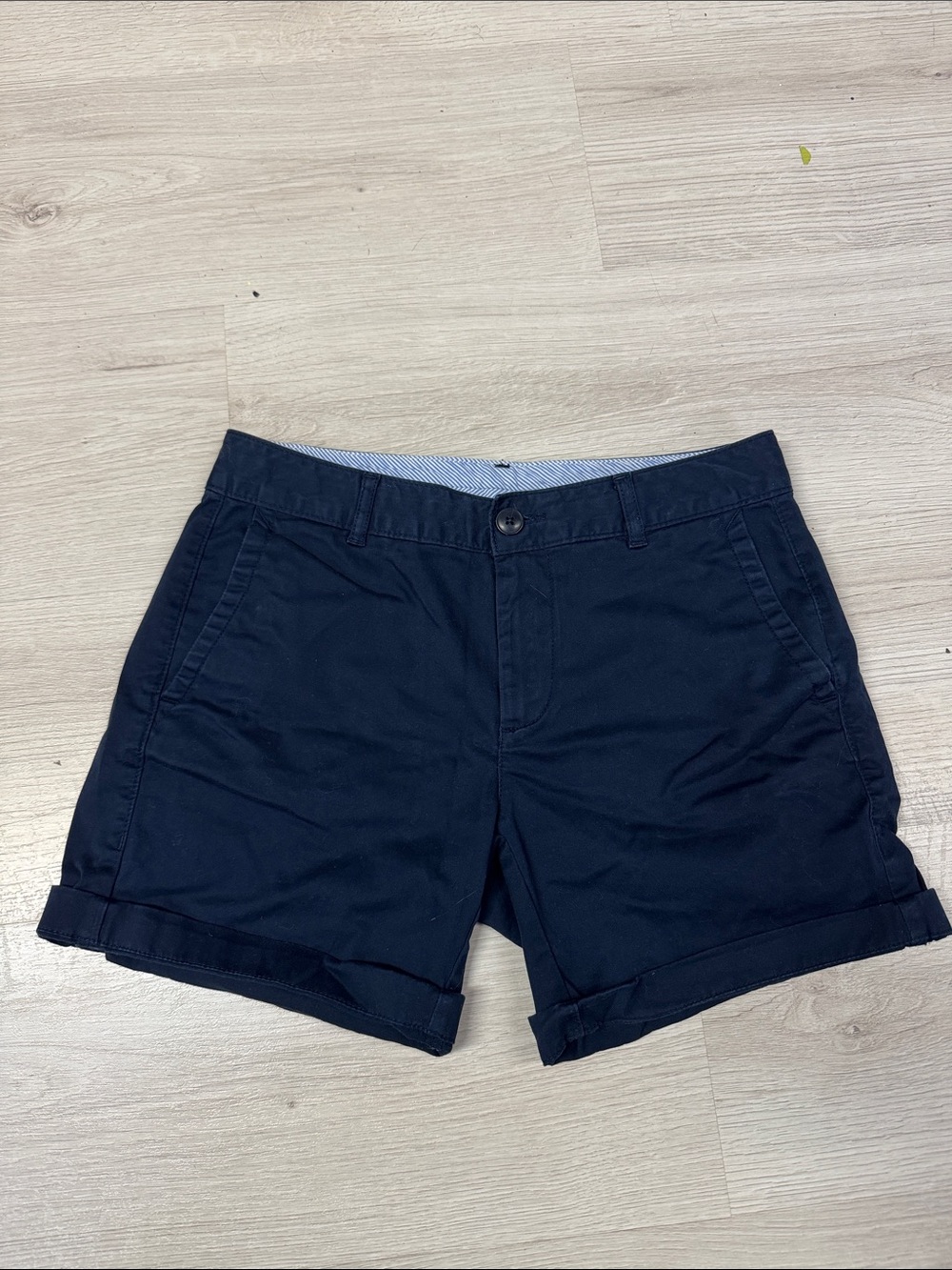 L.L. Bean Navy Flat-Front Shorts